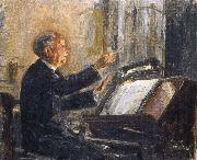 camille saint, strauss directing an opera from the pit , by wilhelm viktor krausz
